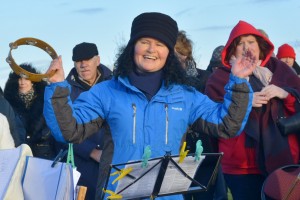 Sr. Una directing the music ministry which was provided by Transfiguration Parish Bawnogue